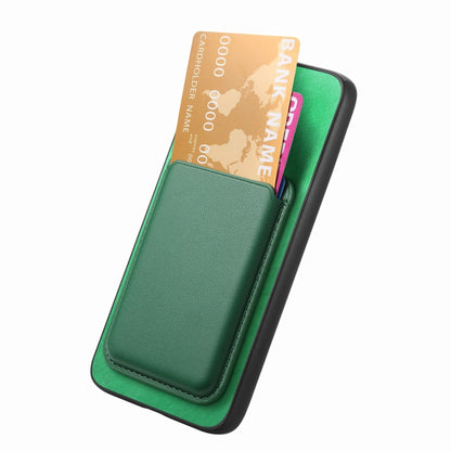 For vivo X100 5G Retro Magsafe Card Bag PU Back Cover Phone Case(Green) - vivo Cases by buy2fix | Online Shopping UK | buy2fix