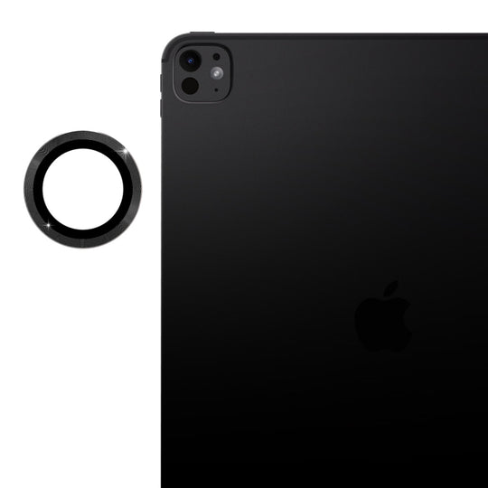 For iPad Pro 11 / 13 2025 / 2024 ENKAY Hat-Prince 9H Rear Camera Lens Aluminium Alloy Tempered Glass Film(Black)