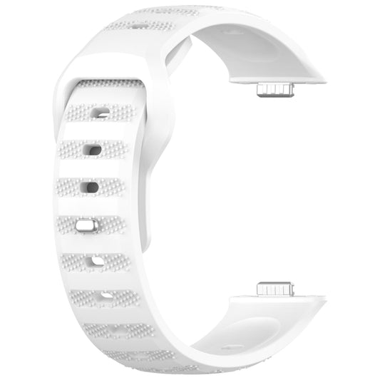 For Huawei Watch Fit 3 Wavy Dot Texture Silicone Sports Watch Band(White) - Watch Bands by buy2fix | Online Shopping UK | buy2fix