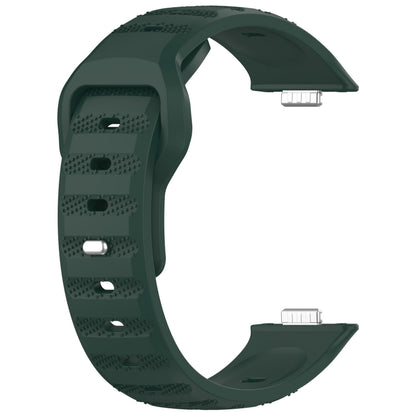 For Huawei Watch Fit 3 Wavy Dot Texture Silicone Sports Watch Band(Green) by buy2fix