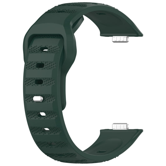 For Huawei Watch Fit 3 Wavy Dot Texture Silicone Sports Watch Band(Green) by buy2fix