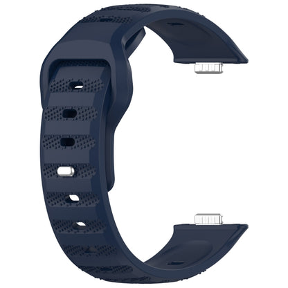 For Huawei Watch Fit 3 Wavy Dot Texture Silicone Sports Watch Band(Midnight Blue) by buy2fix