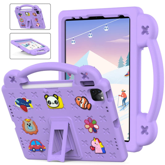 For iPad Air 11 2025 / 2024 Handle Kickstand Children EVA Shockproof Tablet Case(Light Purple) - iPad Air 11 2025 / 2024 Cases by buy2fix | Online Shopping UK | buy2fix
