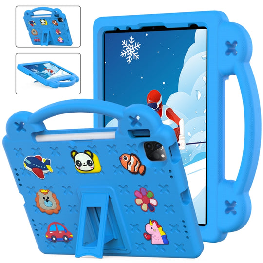 For  iPad Pro 11 2025 / 2024 Handle Kickstand Children EVA Shockproof Tablet Case(Sky Blue)