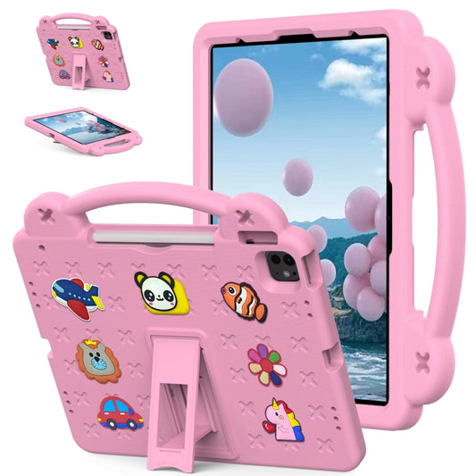 For iPad Air 13 2025 / 2024 Handle Kickstand Children EVA Shockproof Tablet Case(Pink) - iPad Air 13 2025 / 2024 Cases by buy2fix | Online Shopping UK | buy2fix