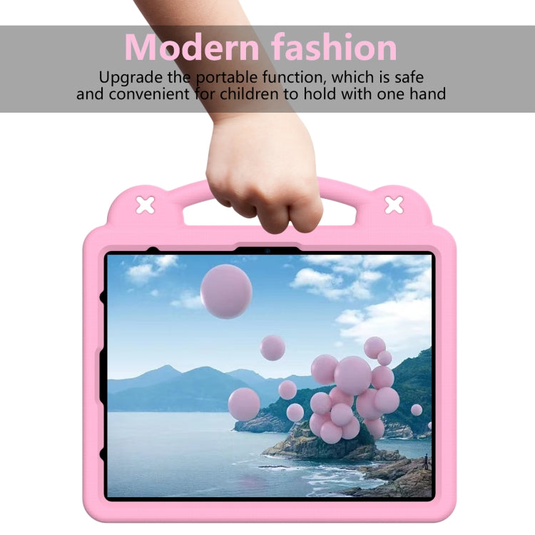 For iPad Air 13 2025 / 2024 Handle Kickstand Children EVA Shockproof Tablet Case(Pink) by buy2fix