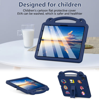 For iPad Air 13 2025 / 2024 Handle Kickstand Children EVA Shockproof Tablet Case(Navy Blue) by buy2fix