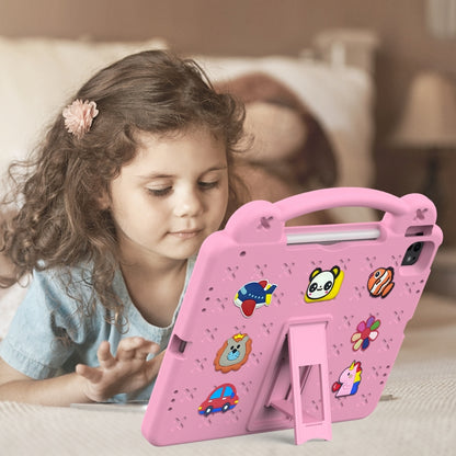 For iPad Pro 12.9 2022 / 2021 Handle Kickstand Children EVA Shockproof Tablet Case(Pink) - iPad Pro 12.9 (2022/2021) Cases by buy2fix | Online Shopping UK | buy2fix