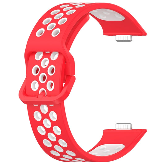 For Huawei Watch Fit 3 Two Color Silicone Sports Watch Band(Red+White) by buy2fix