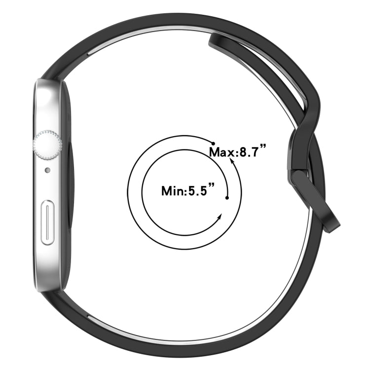 For Huawei Watch Fit 3 Two Color Silicone Sports Watch Band(Black+Grey) by buy2fix