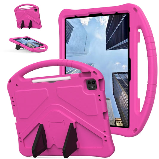 For iPad Pro 13 2025 / 2024 EVA Shockproof Tablet Case with Holder(RoseRed) by buy2fix
