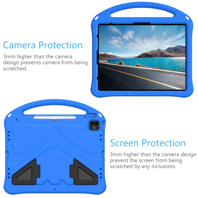 For iPad Pro 12.9 2018-2023 EVA Shockproof Tablet Case with Holder(Blue) - iPad Pro 12.9 (2022/2021) Cases by buy2fix | Online Shopping UK | buy2fix