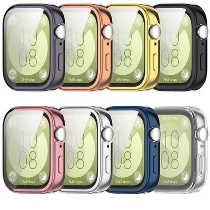 For Huawei Watch Fit 3 Full Coverage TPU Electroplated Watch Protective Case(Sliver) by buy2fix