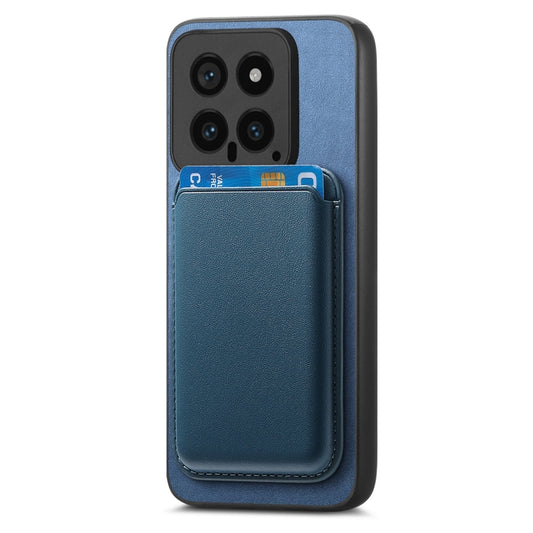 For Xiaomi Redmi K70 / K70 Pro 5G Retro Magsafe Card Bag PU Back Cover Phone Case(Blue) - K70 Pro Cases by buy2fix | Online Shopping UK | buy2fix