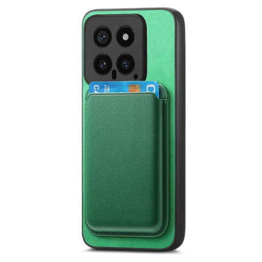 For Xiaomi Redmi K70 / K70 Pro 5G Retro Magsafe Card Bag PU Back Cover Phone Case(Green) - Xiaomi Cases by buy2fix | Online Shopping UK | buy2fix