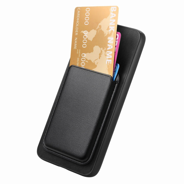 For Xiaomi 14 Retro Magsafe Card Bag PU Back Cover Phone Case(Black) - Xiaomi Cases by buy2fix | Online Shopping UK | buy2fix