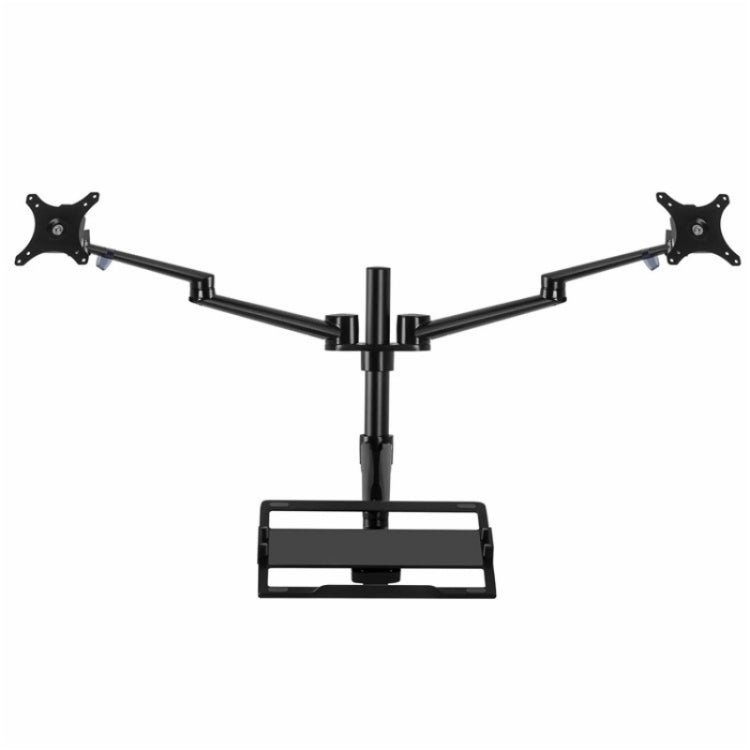OL-10T Clip-on Desktop Stand Dual Computer Monitor Riser Bracket Laptop Holder by buy2fix