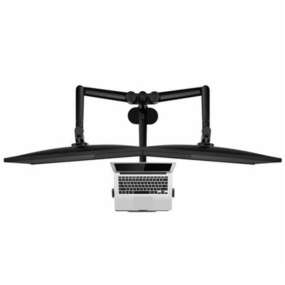 OL-10T Clip-on Desktop Stand Dual Computer Monitor Riser Bracket Laptop Holder by buy2fix