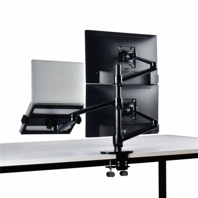 OL-10T Clip-on Desktop Stand Dual Computer Monitor Riser Bracket Laptop Holder by buy2fix