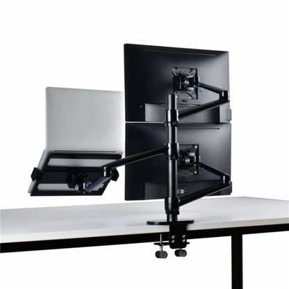 OL-10T Clip-on Desktop Stand Dual Computer Monitor Riser Bracket Laptop Holder by buy2fix