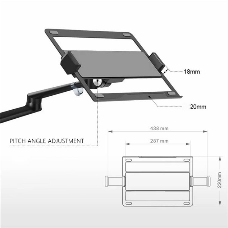 OL-10T Clip-on Desktop Stand Dual Computer Monitor Riser Bracket Laptop Holder by buy2fix