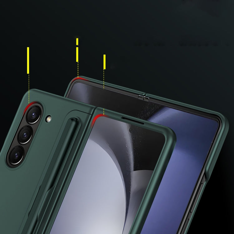 For Samsung Galaxy Z Fold6 5G 2 in 1 Holder Shockproof Phone Case with Pen Slot(Green) - Galaxy Z Fold6 5G Cases by buy2fix | Online Shopping UK | buy2fix