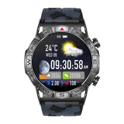 KC80 1.43 inch Color Screen Smart Watch, Support AI Voice Assistant / Bluetooth Call(Camouflage Black) by buy2fix