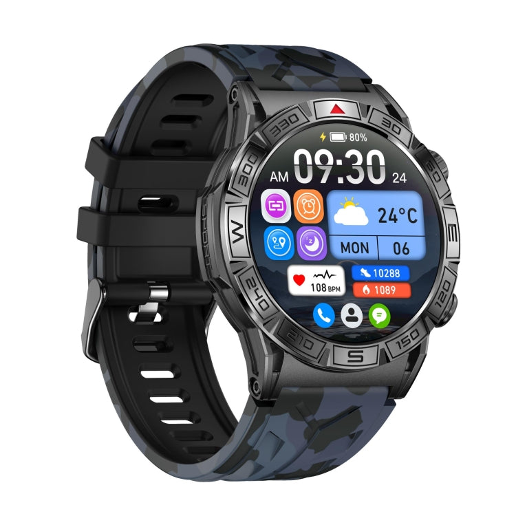 KC80 1.43 inch Color Screen Smart Watch, Support AI Voice Assistant / Bluetooth Call(Camouflage Black) by buy2fix