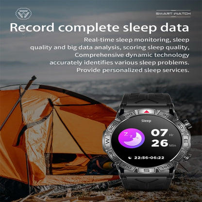 KC80 1.43 inch Color Screen Smart Watch, Support AI Voice Assistant / Bluetooth Call(Black) by buy2fix