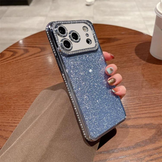 For iPhone 17 Pro Max Diamond Glitter TPU Phone Case(Blue)