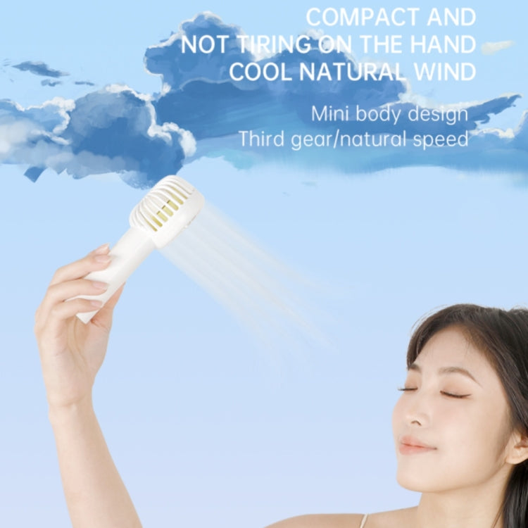 F10 3 Wind Speed Rechargeable Summer Cooling Fan Mini Handheld Fan Cooler(Blue) by buy2fix