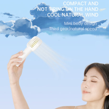 F10 3 Wind Speed Rechargeable Summer Cooling Fan Mini Handheld Fan Cooler(Blue) by buy2fix