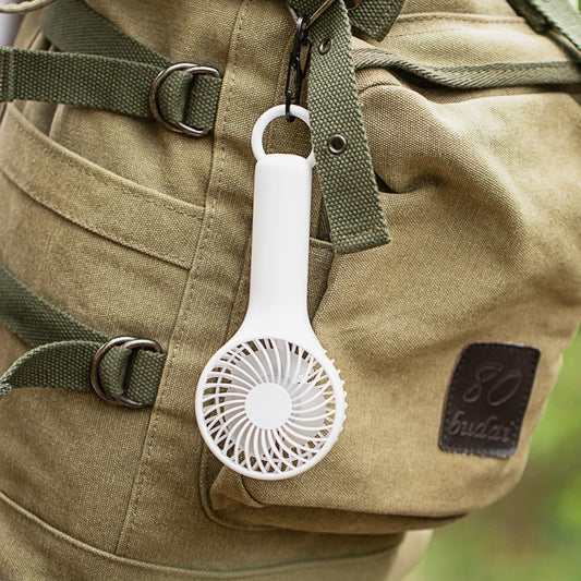 S13 Portable Summer Cooling Fan Hanging Buckle Mini 3 Wind Speed Handheld Fan(White) by buy2fix
