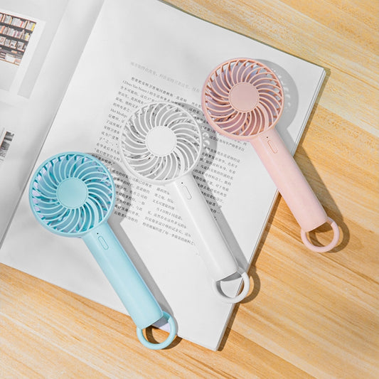 S3 3 Speed Low Noise Hanging Hole Desk Fan Portable Rechargeable Handheld Cooling Fan(Baby Blue) by buy2fix
