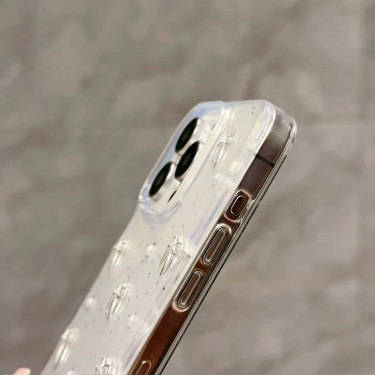 For iPhone 16 Pro Max Small Fresh Bow TPU Phone Case(Golden Bow) by buy2fix