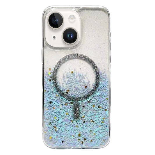 For iPhone 13 Gradient Glitter MagSafe PC Hybrid TPU Phone Case(Gradient Blue) - iPhone 13 Pro Cases by buy2fix | Online Shopping UK | buy2fix