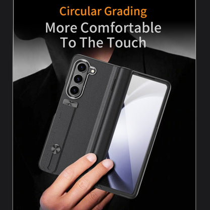 For Samsung Galaxy Z Fold6 5G All-inclusive Shockproof Phone Case with Holder(Black) - Galaxy Z Fold6 5G Cases by buy2fix | Online Shopping UK | buy2fix