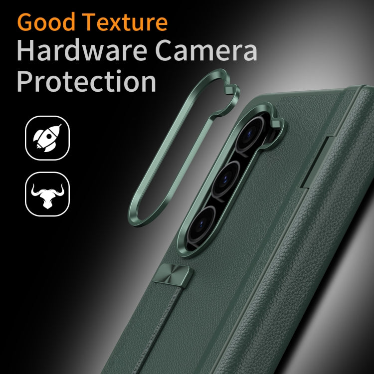 For Samsung Galaxy Z Fold6 5G All-inclusive Shockproof Phone Case with Holder(Green) - Galaxy Z Fold6 5G Cases by buy2fix | Online Shopping UK | buy2fix