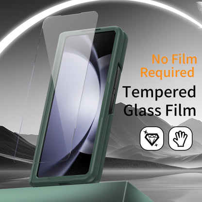 For Samsung Galaxy Z Fold6 5G All-inclusive Shockproof Phone Case with Holder(Green) - Galaxy Z Fold6 5G Cases by buy2fix | Online Shopping UK | buy2fix