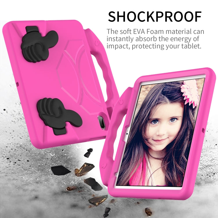 For iPad Air 11 2025 / 2024 Children EVA Shockproof Tablet Case with Thumb Bracket(RoseRed) - iPad Air 11 2025 / 2024 Cases by buy2fix | Online Shopping UK | buy2fix