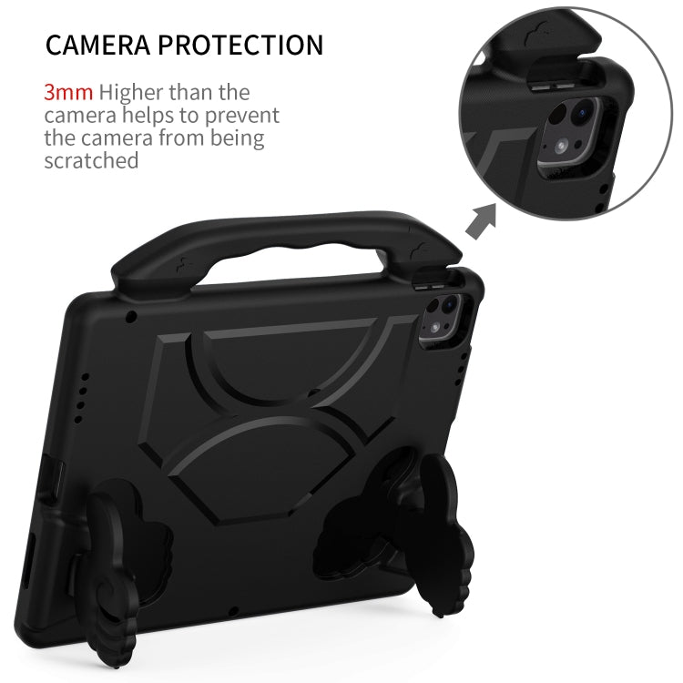 For iPad Air 13 2025 / 2024 Children EVA Shockproof Tablet Case with Thumb Bracket(Black) - iPad Air 13 2025 / 2024 Cases by buy2fix | Online Shopping UK | buy2fix
