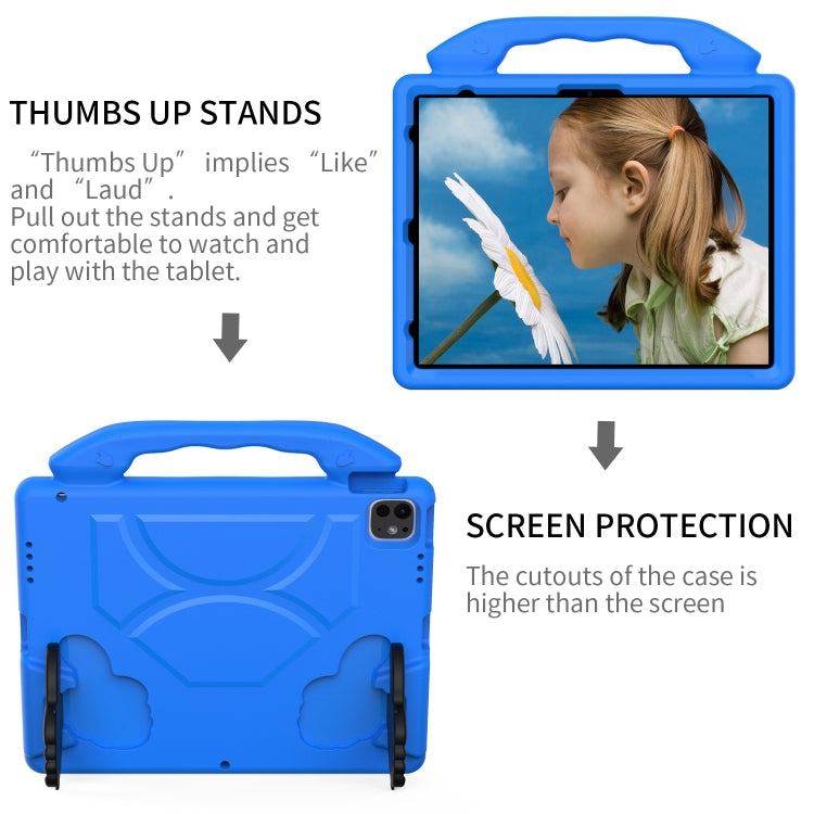For iPad Air 13 2025 / 2024 Children EVA Shockproof Tablet Case with Thumb Bracket(Blue) - iPad Air 13 2025 / 2024 Cases by buy2fix | Online Shopping UK | buy2fix