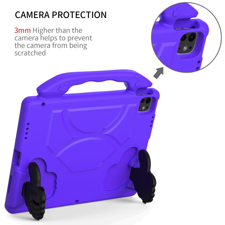 For iPad Air 13 2025 / 2024 Children EVA Shockproof Tablet Case with Thumb Bracket(Purple) - iPad Air 13 2025 / 2024 Cases by buy2fix | Online Shopping UK | buy2fix