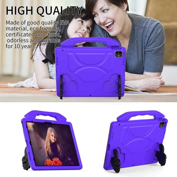 For iPad Air 13 2025 / 2024 Children EVA Shockproof Tablet Case with Thumb Bracket(Purple) - iPad Air 13 2025 / 2024 Cases by buy2fix | Online Shopping UK | buy2fix