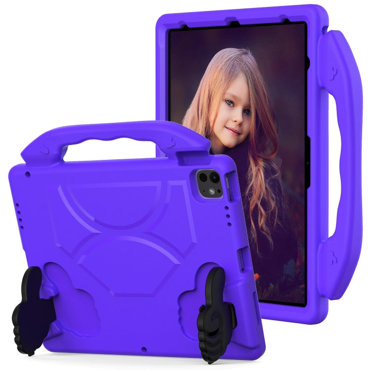 For iPad Air 13 2025 / 2024 Children EVA Shockproof Tablet Case with Thumb Bracket(Purple) - iPad Air 13 2025 / 2024 Cases by buy2fix | Online Shopping UK | buy2fix