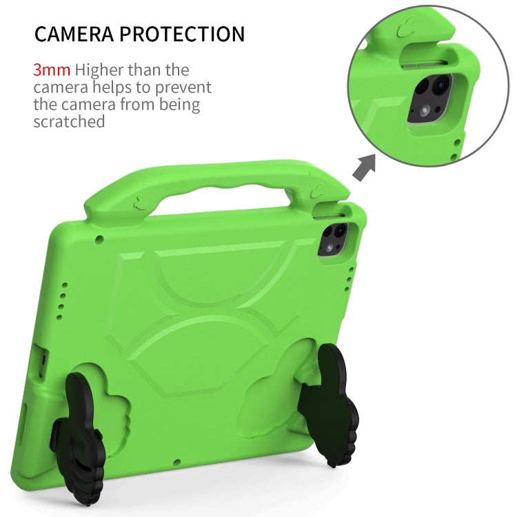 For iPad Air 13 2025 / 2024 Children EVA Shockproof Tablet Case with Thumb Bracket(Green) - iPad Air 13 2025 / 2024 Cases by buy2fix | Online Shopping UK | buy2fix