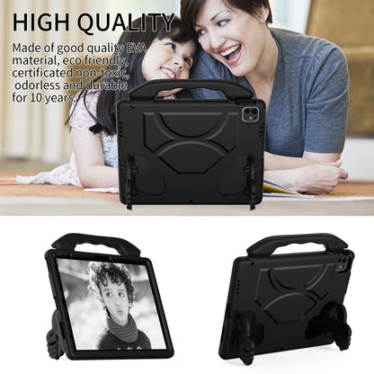 For iPad Pro 12.9 2022 / 2021 / 2020 Children EVA Shockproof Tablet Case with Thumb Bracket(Black) - iPad Pro 12.9 (2022/2021) Cases by buy2fix | Online Shopping UK | buy2fix