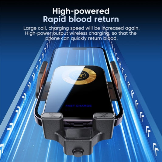 X15 Wireless Charger Mobile Phone Bracket Car Air Vent Cell Phone Mount Holder(Black) - Wireless Charger Holders by buy2fix | Online Shopping UK | buy2fix
