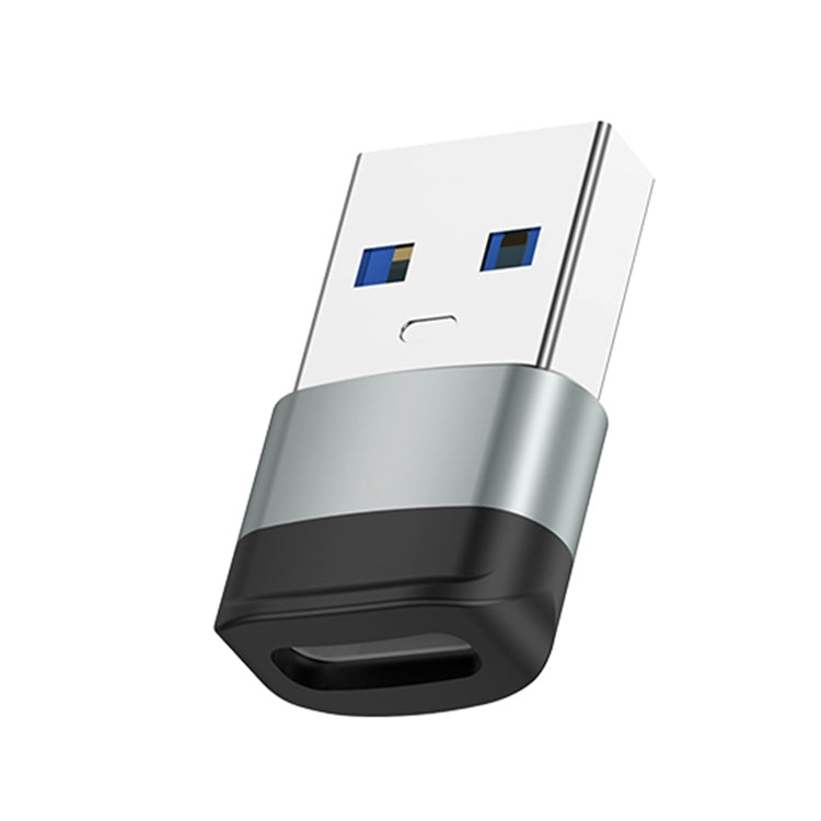 USB3.0 Male to USB-C / Type-C Female OTG Adapter 5Gbps Transmission(Gray) - OTG Adapter by buy2fix | Online Shopping UK | buy2fix