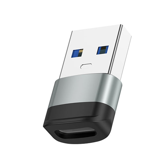 USB3.0 Male to USB-C / Type-C Female OTG Adapter 5Gbps Transmission(Gray) - OTG Adapter by buy2fix | Online Shopping UK | buy2fix
